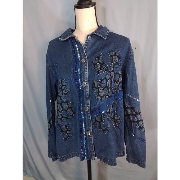 Mirasol Vintage Denim Shirt Jacket - Picture 1 of 5